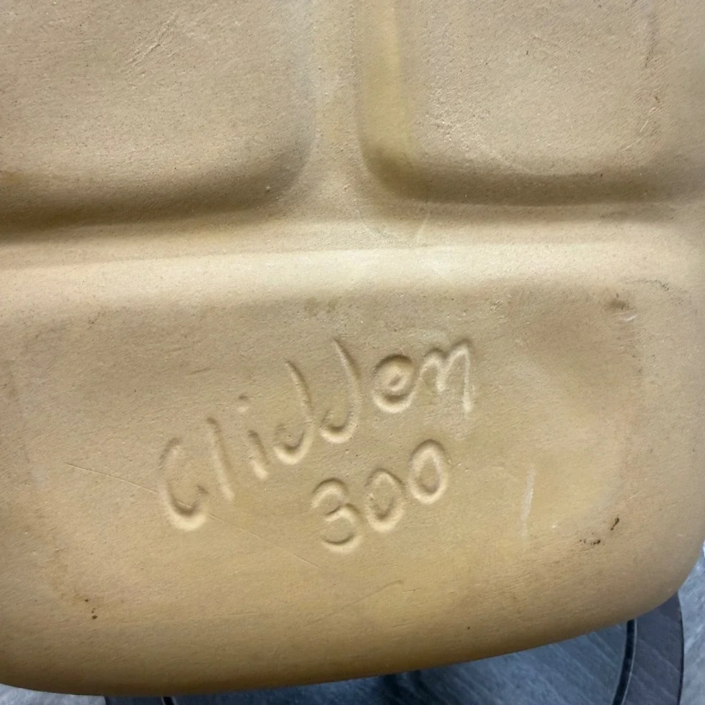 VTG 50's Glidden Pottery 300 Divided Tray Lion Palm Tree‎ MCM Circus Server Dish